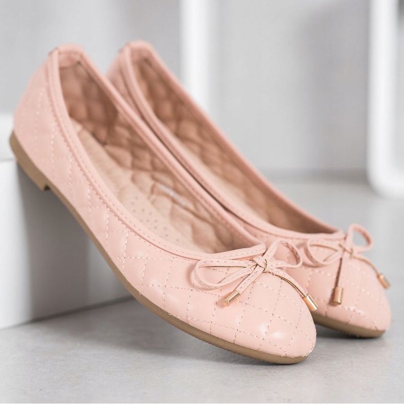 Diamantique Quiltade ballerinor mångfärgad rosa 1
