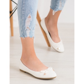 Diamantique Klassiska vita ballerinor 1