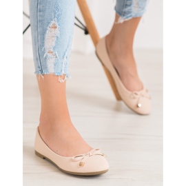 Diamantique Klassiska Beige Ballerinas brun mångfärgad 2