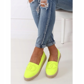 Neon espadriller T341P Fluorescent Green för kvinnor grön 1
