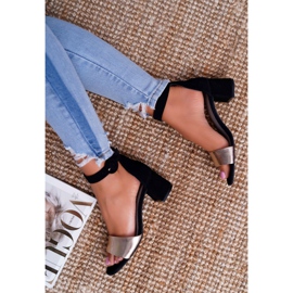 Dam Sandaler Maciejka Läder Mocka Svart 04141-25 / 00-5 gul 4