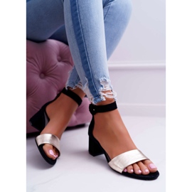 Dam Sandaler Maciejka Läder Mocka Svart 04141-25 / 00-5 gul 2