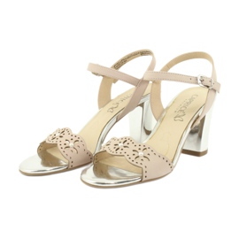 Caprice sandaler damskor 28303 mångfärgad rosa 4