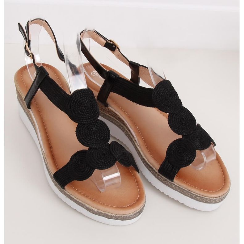 Svarta damsandaler L6628 Svart 1