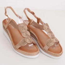 Champagne damsandaler L6628 Champagne mångfärgad 1