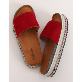 Röda damröda tofflor BQ-50 Röd 1