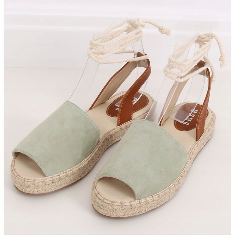 Aquamarine espadriller dam LL908 grön 2