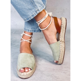 Aquamarine espadriller dam LL908 grön 1