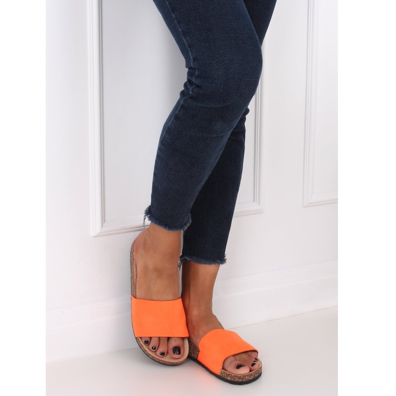 Orange G-572 Orange tofflor i kork 1