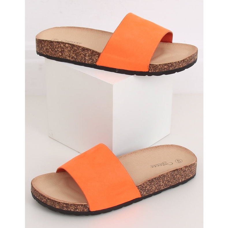 Orange G-572 Orange tofflor i kork 2