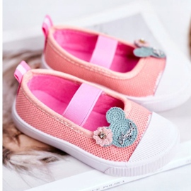 Le Scarpe Barnskor med Salmon Velcro Estienne rosa 2