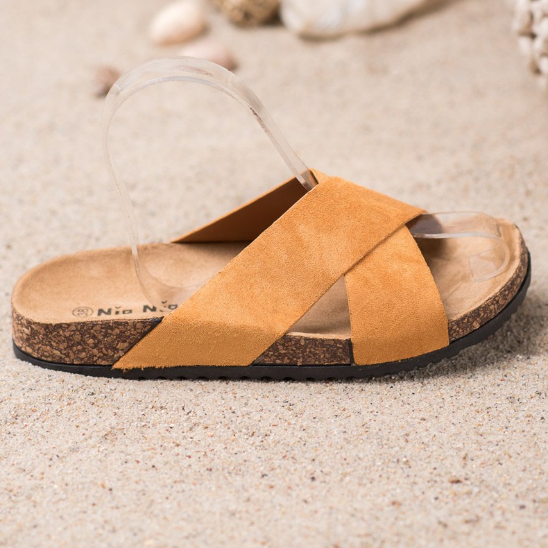 Nio Nio Casual tofflor på plattformen beige 1