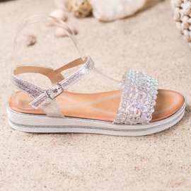 Renda Sandaler på plattformen grå 1