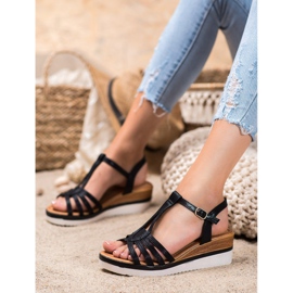 Mannika Bekväma kile sandaler svart 2