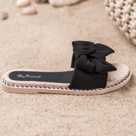 Anesia Paris Snygga mocka tofflor svart 1