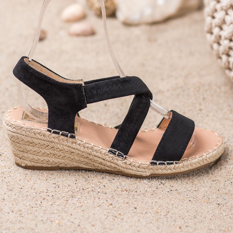 Renda Sandaler i mocka Espadrilles svart 1