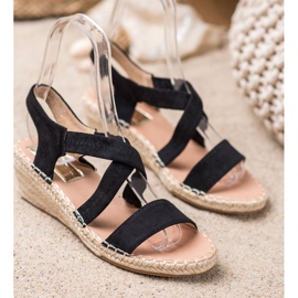Renda Sandaler i mocka Espadrilles svart 2