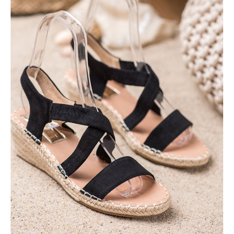 Renda Sandaler i mocka Espadrilles svart 2