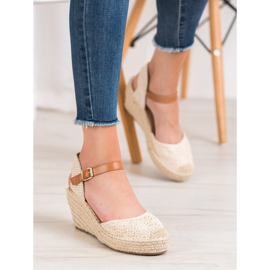 Renda Espadrilles med spänne brun 1