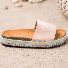 Renda Tofflor På Plattformen brun 2