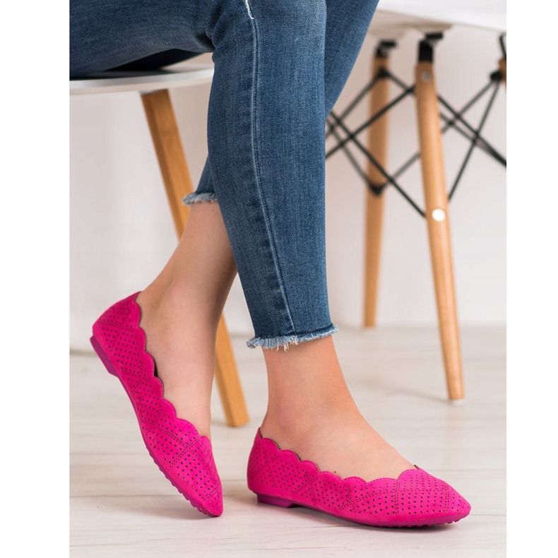 Small Swan Openwork ballerinor rosa 1