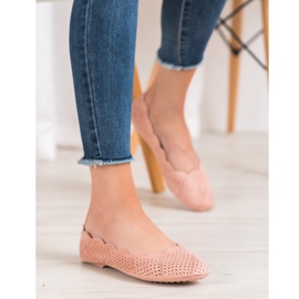 Small Swan Openwork ballerinor rosa 2