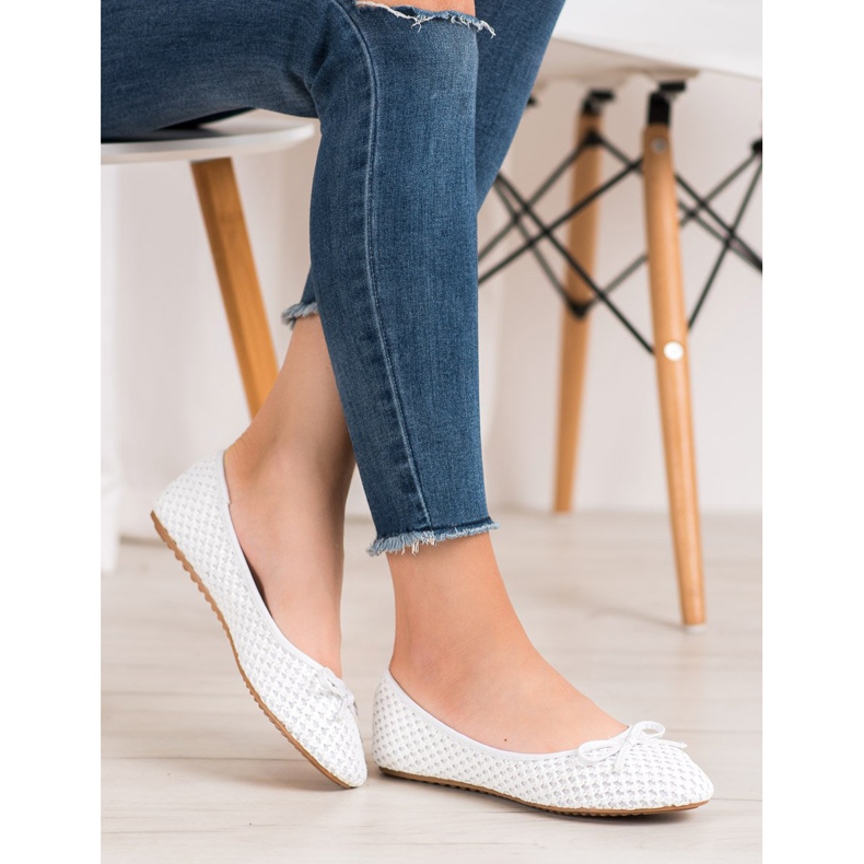 Small Swan Flätade ballerinor vit 1