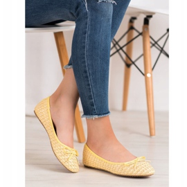 Small Swan Flätade ballerinor gul 1