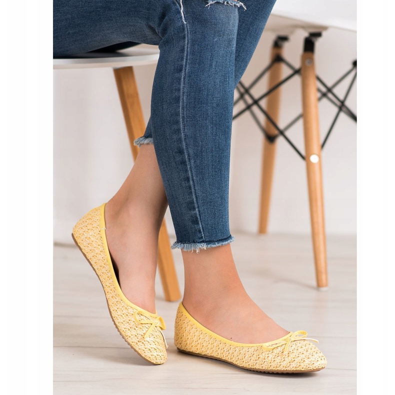 Small Swan Flätade ballerinor gul 1