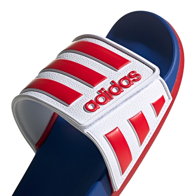 Adidas Adilette Comfort Adj M EG1346 tofflor vit röd blå 3