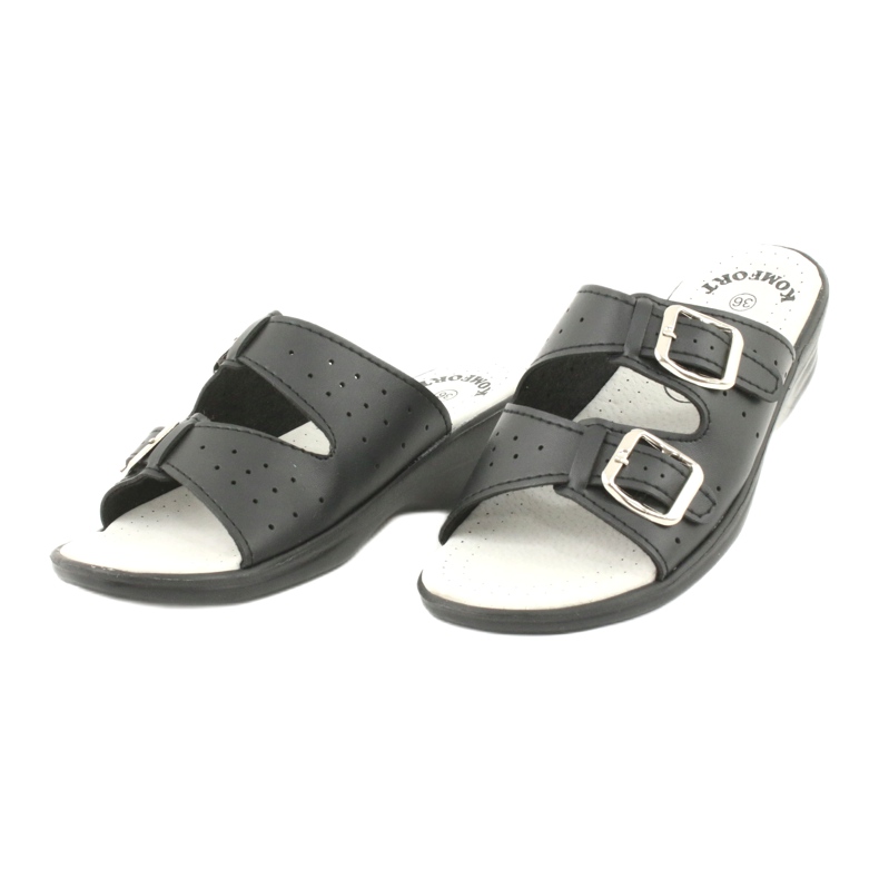 American Club svarta tofflor på amerikanska spännen 2