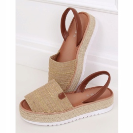 Guld espadrillessandaler WH935 Guld gyllene 1