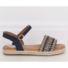 Sandaler för kvinnor espadrilles marinblå WH933 Denim Blue 1