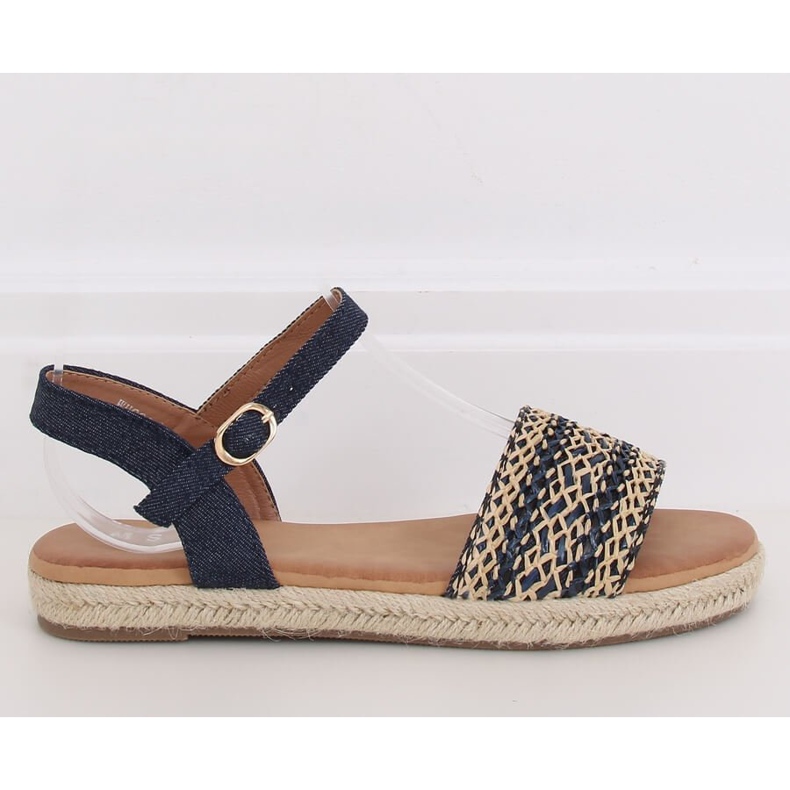 Sandaler för kvinnor espadrilles marinblå WH933 Denim Blue 1