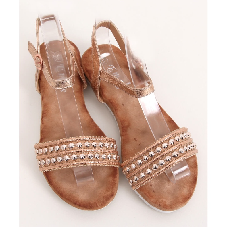 Champagne damsandaler HT-68 Champagne mångfärgad rosa 1