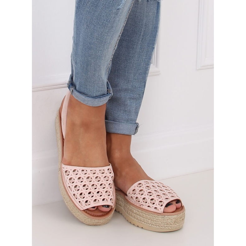 Sandaler, espadriller, rosa öppning WH931 Rosa 1