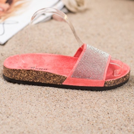 Bona Tofflor Med Cubic Zirconia rosa 2