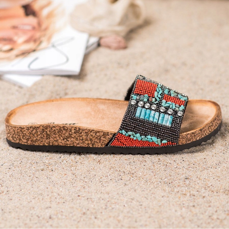 Bona Tofflor Med Pärlor mångfärgad 2