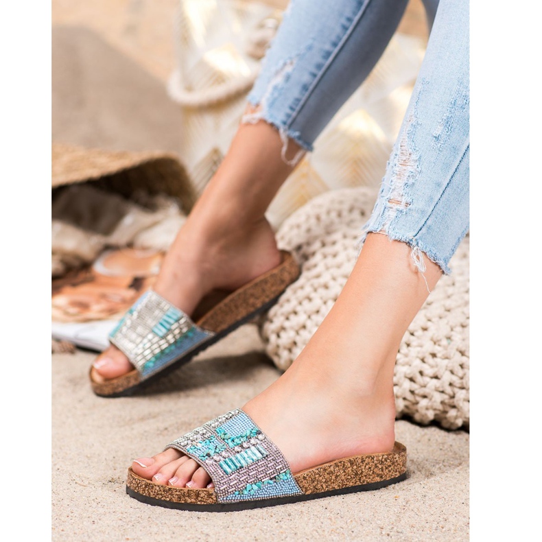 Bona Tofflor Med Pärlor mångfärgad 1