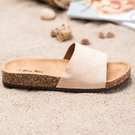 Nio Nio Klassiska tofflor på plattformen brun 2