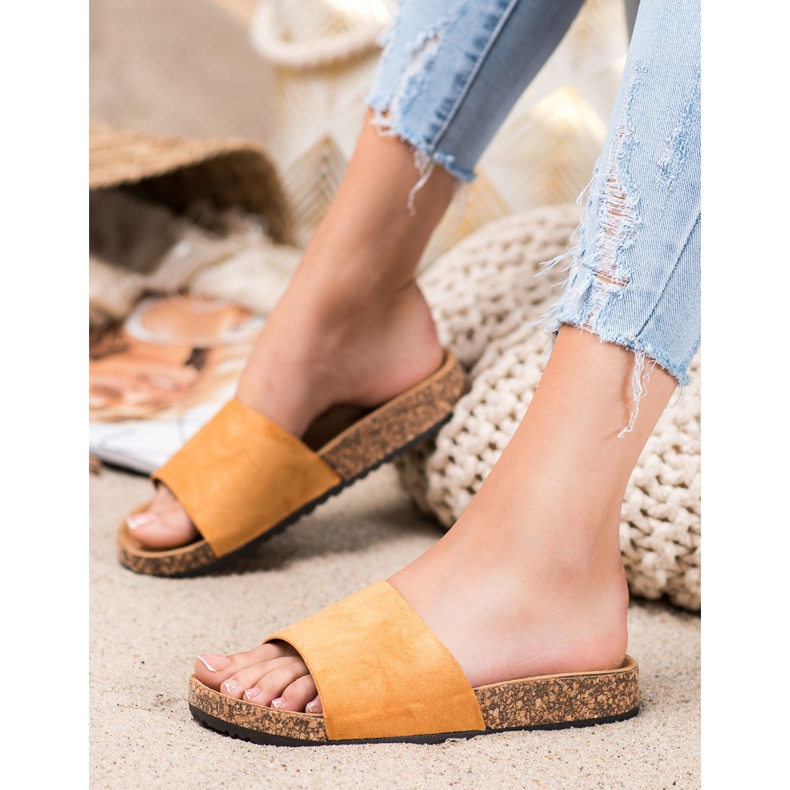 Nio Nio Klassiska tofflor på plattformen brun 2