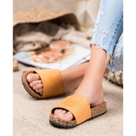 Nio Nio Klassiska tofflor på plattformen brun 1