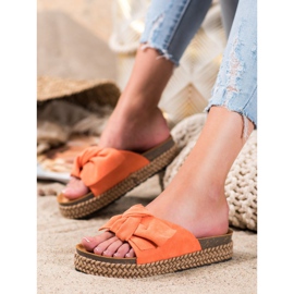 Comer Tofflor På En Hög Plattform orange 1