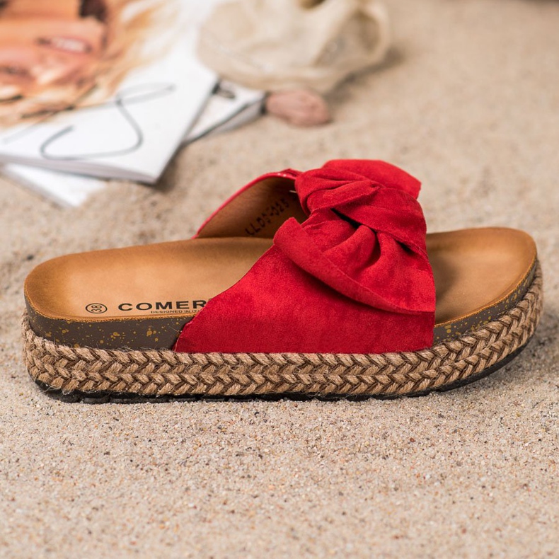 Comer Tofflor På En Hög Plattform röd 2