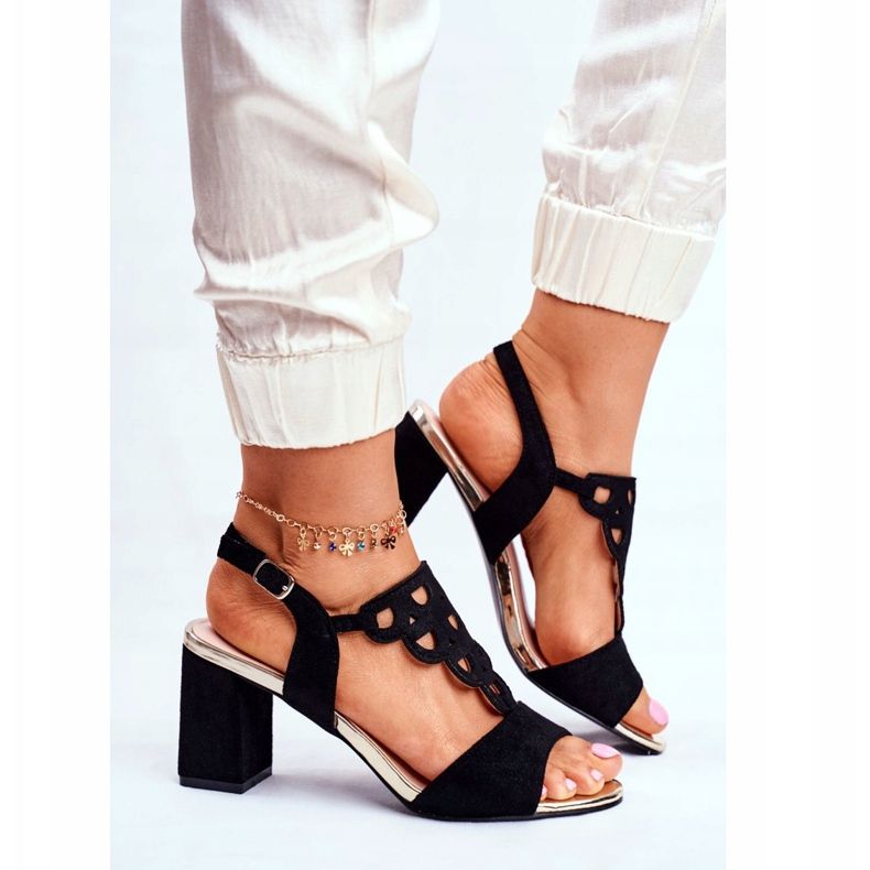 Vinceza Sandaler för kvinnor Mocka Black Vision svart 2