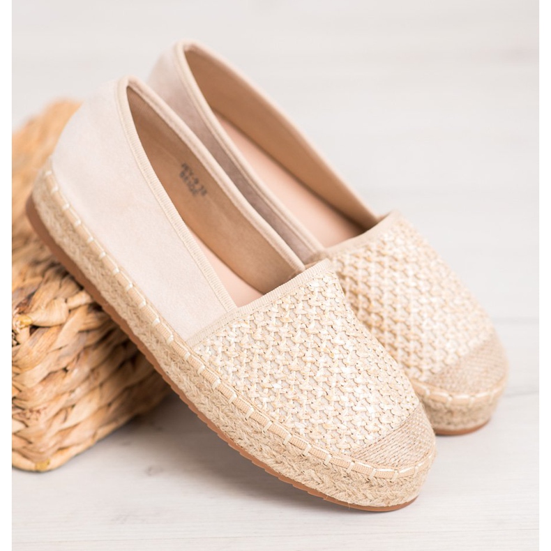 SHELOVET Flätad Espadrilles brun 2