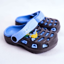 Giolan Barnskum tofflor Kroks Small Dragon marinblå blå 1