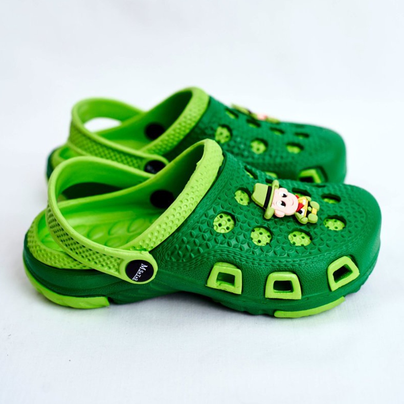 Giolan Barntofflor Foam Crocs Green Cowboy grön 2