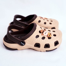 Giolan Barnens skum Crocs Brown Cowboy tofflor brun 2