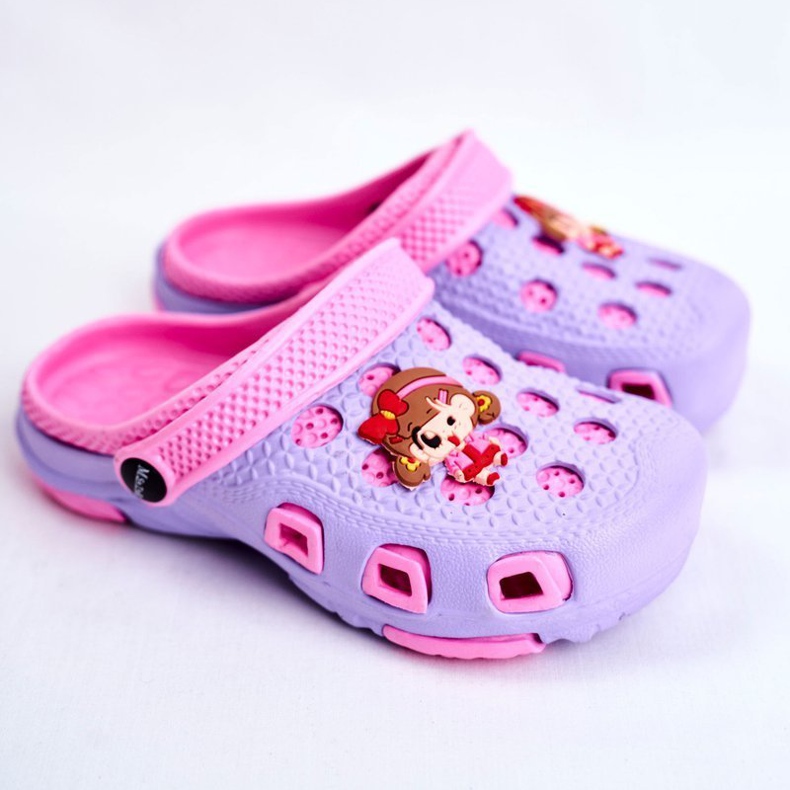 Giolan Barntofflor Foam Crocs Violet Girl violett rosa 1